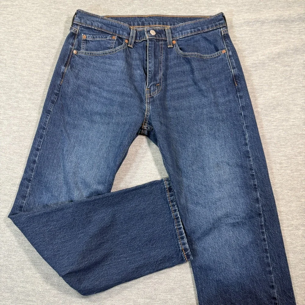 VTG Levis 505 Jeans Mens‎ 34x30 Blue Regular Straight Y2K Dark Wash Mid Rise